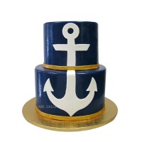 Anchor Theme Layer Cake - Birthday Cakes in Doha